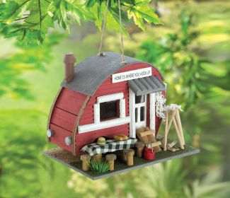 Retro Camper Birdhouse - Vintage-Style Birdhouse for Garden Decor