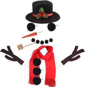 16Pcs Snowman Decorating Dressing Kit Winter Christmas Decoration