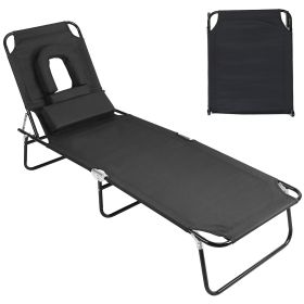 Folding Chaise Sunbathing Recliner
