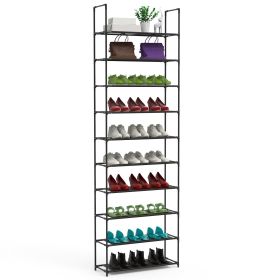 10 Tiers Shoe Rack Space-Saving 25-30Pairs Tall Shoe Shelf 23.03x10.82x72.83Inches