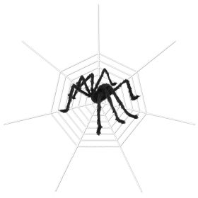 Halloween Decorations Spider Outdoor 59inch Halloween Spider with 126 inch Tarantula Mega Spider Web