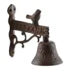 Vintage Cast Iron Bird Welcome Sign with Door Bell - Rustic