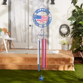 Patriotic Welcome Weathervane Wind Chime