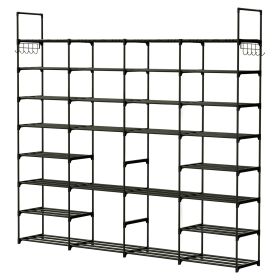 8-Tier 4-Row Metal Shoe Rack