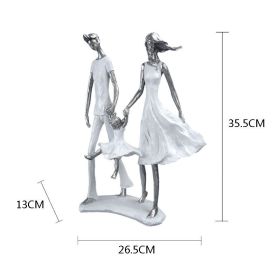 NORTHEUINS Resin Family Statues, Nordic Creative Abstract Figurines