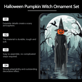 Halloween Themed Enchanting Pumpkin Witch Hanging Set Unique Crafting Festive Charms Perfect for Events and Parties