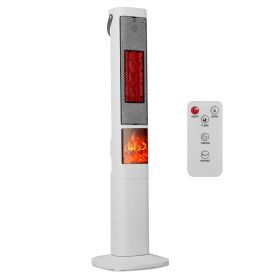 1500W Ceramic Tower Space Heater with 3D Flame