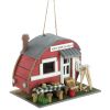 Retro Camper Birdhouse - Vintage-Style Birdhouse for Garden Decor