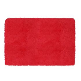 Fluffy Bedroom Rug 48 2.6 anti-Skid Shaggy Area Rug Decorative Floor Carpet Mat (Option: Red)g_GPCT20)