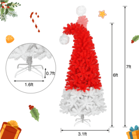 6FT Artificial Christmas Tree With LED Light (Option: Style1)