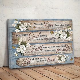 1 Piece Wood Frame Canvas Painting, Christian Bible Verses, Country Inspirational Bible Verses (Option: 12x8inch)