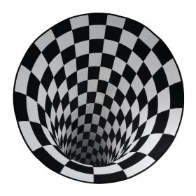 3D Visual Floor Area Mat Anti-slip Illusion Rug Doormat Round (Option: 6g0cm)
