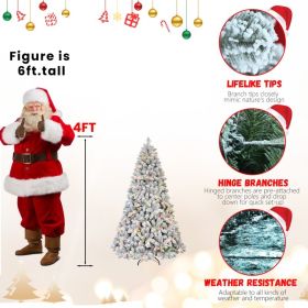 PVC Christmas Tree, Christmas Decorations, With Colored Lights (Option: 4ft)